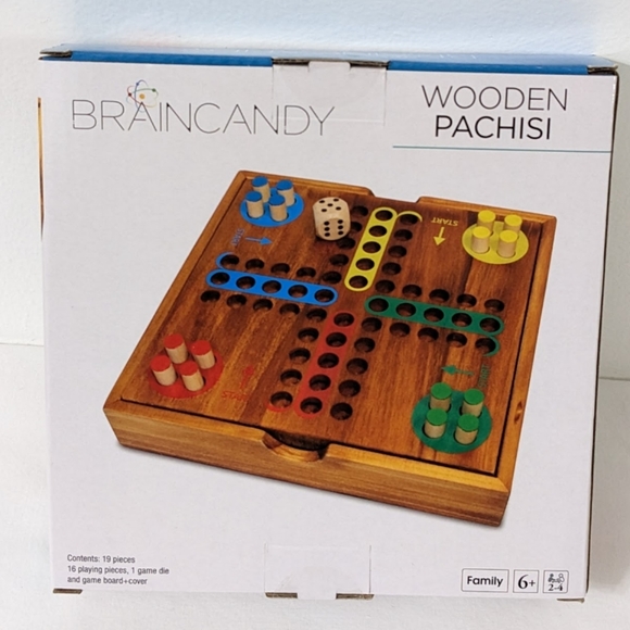 BRAINCANDY Wooden Pachisi Game, NEW - Picture 2 of 6